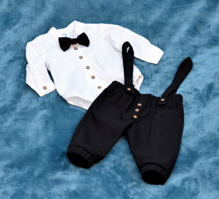 Costum in 4 piese din in negru