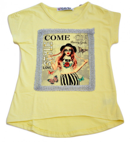 Tricou fete asimetric