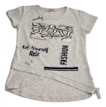 Tricou fete gri