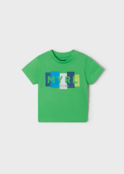 Tricou maneca scurta verde ECOFRIENDS bebe baiat
