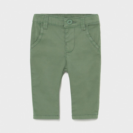 Pantaloni din tercot verde de bebe baiat Mayoral