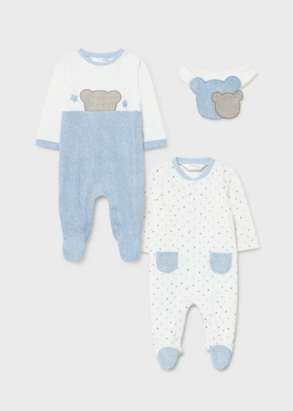 Pijama și bavețică pentru bebe băiat, Mayoral