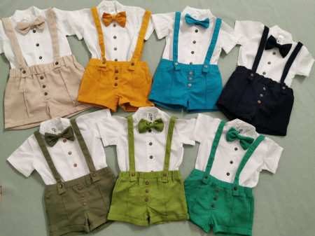 Costum de ceremonie cu pantalon scurt de in