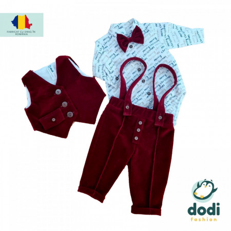 Costum rosu de craciun
