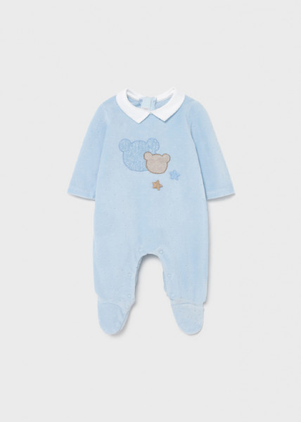 Pijama bleu cu ursuleți pentru bebe fetiță, Mayoral
