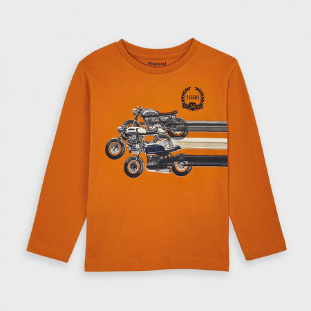 Bluza de baiat cu motocicleta din bumbac Mayoral