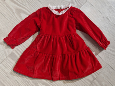 Rochie rosie catifea de craciun