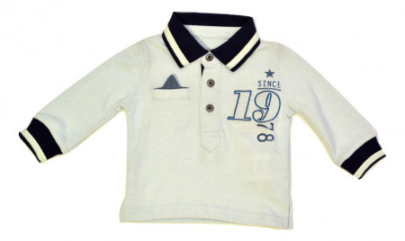 Tricou polo bleo cu maneca lunga IDO