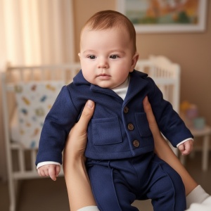 Costum bleomarin din piele intoarsa