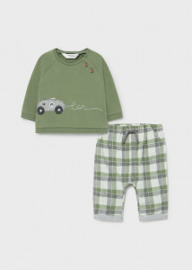 Set ECOFRIENDS, hanorac cu pantaloni lungi pentru nou-născut băiat, Mayoral - Img 2