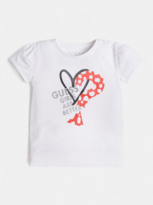 Tricou alb cu inimioara, Guess - Img 1