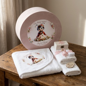 Trusou Botez Personalizat în Cufăr - Set Complet Handmade cu Accesorii Premium - Img 6