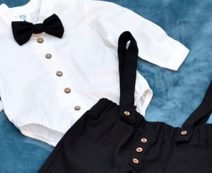Costum in 4 piese din in negru - Img 2
