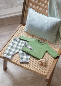 Set ECOFRIENDS, hanorac cu pantaloni lungi pentru nou-născut băiat, Mayoral - Img 1