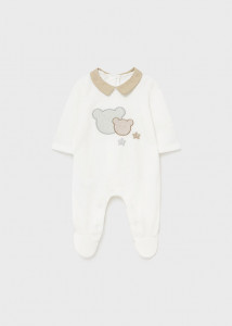 Pijama bleu cu ursuleți pentru bebe fetiță, Mayoral - Img 5