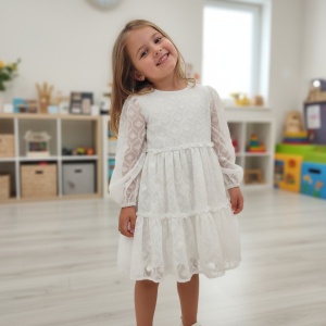 Rochie din voal fulg de nea