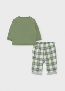 Set ECOFRIENDS, hanorac cu pantaloni lungi pentru nou-născut băiat, Mayoral - Img 3