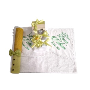 Trusou de botez verde fistic personalizat - Img 3