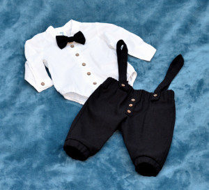 Costum in 4 piese din in negru - Img 4