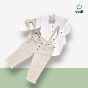 Costum Premium Dodi Fashion “Luca” – In Bej și Cămașă Bumbac Fin - Img 2