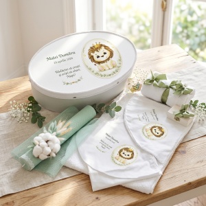 Trusou Botez Băiețel - Set Complet Personalizat Regatul Leilor - Img 2