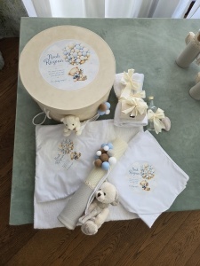 Trusou Botez Băieți personalizat cu urs si baloane - Img 5