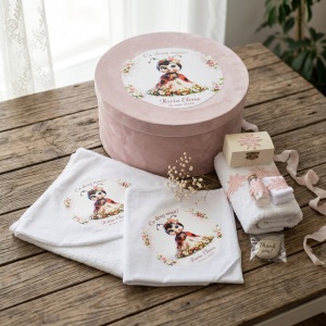 Trusou Botez Personalizat în Cufăr - Set Complet Handmade cu Accesorii Premium