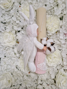 Trusou de botez roz 