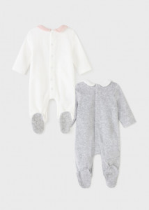 Pijama ECOFRIENDS cu guler volănaș pentru nou-născut fată, Mayoral - Img 4