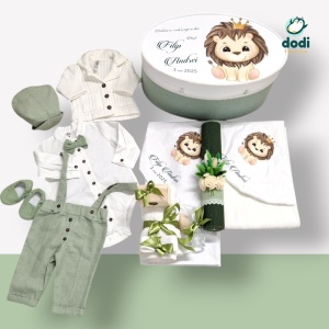 Trusou Botez Băiețel - Set Complet Personalizat Regatul Leilor - Img 5