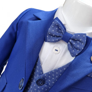 Costum pentru botez în bleo cu vests in pucouri 6 piese - Img 3
