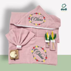 Trusou Botez Fetiță “Ritual de Înger” din Muselină – Cutie Cadou Elegantă - Img 13