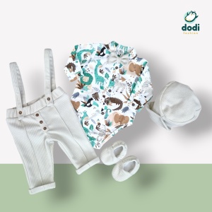 Costum bej gros in 4 piese jungle