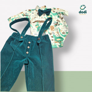 Costum gros jungle verde smarald și verde - Img 2
