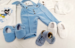 Trusou bleu catifea cu Mickey