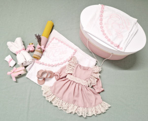 Trusou de botez roz
