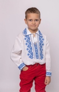 Ie populara pentru baiat, bleu cu galben