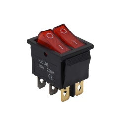 Comutator 20A Led Rosu 6P - 250V