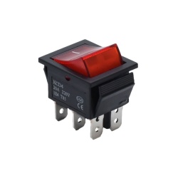 Intrerupator 20A Led Rosu 6P ON/OF