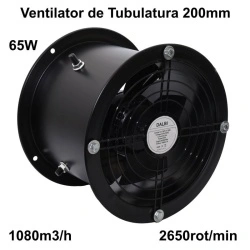Ventilator Axial de Tubulatura 200mm 65W 1080m3/h