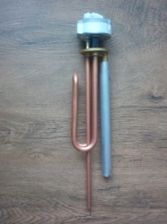 Rezistenta de boiler flansa 2000W termostat 16A si anod magneziu contacte scurte