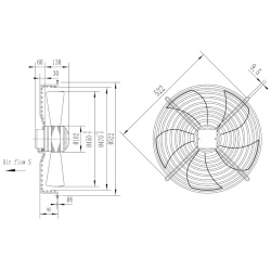 Ventilator 450 mm Aspiratie Axial