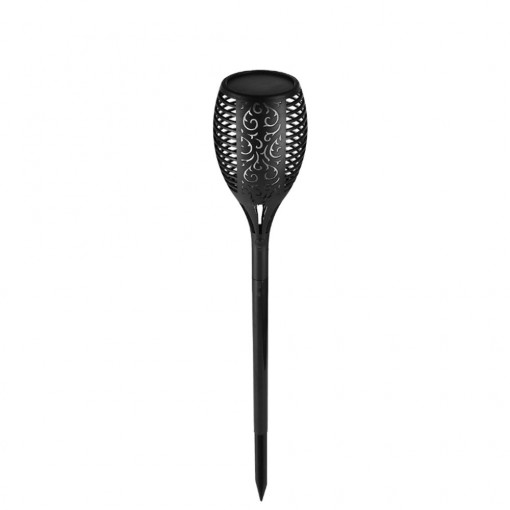 Lampa solara cu efect de flacara tip tarus - 33 LED-uri, Soleil World, 58.5 x 10 cm, negru