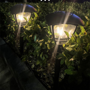 Set 2 bucati lampa solara cu incandescenta, Soleil World, IP44 , lumina calda, negru, 56 x 14.5 cm - Img 3