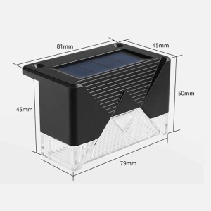 Set 4 x Mini lampa solara LED pentru scara, culoare negru, 8 x 5 cm - Img 4