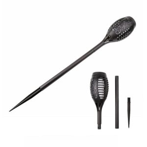 Lampa solara cu efect de flacara tip tarus - 12 LED-uri, Soleil World, 49 x 7 cm, negru - Img 2