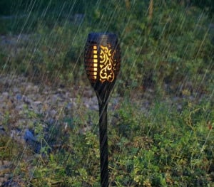 Lampa solara cu efect de flacara tip tarus - 12 LED-uri, Soleil World, 49 x 7 cm, negru - Img 4