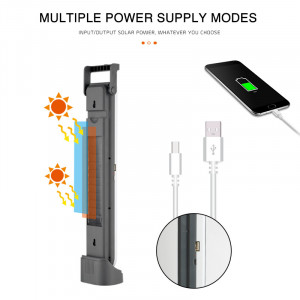 Lampa solara pentru camping 45 LED-uri, HEL-6855T, 39 cm x 6.9 cm - Img 2