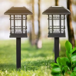Set Set 4 bucati lampa solara decorativa pentru gradina, Soleil World, IP65, 10 x 10 x 40 cm - Img 5
