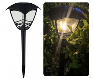 Set 2 bucati lampa solara cu incandescenta, Soleil World, IP44 , lumina calda, negru, 56 x 14.5 cm - Img 2